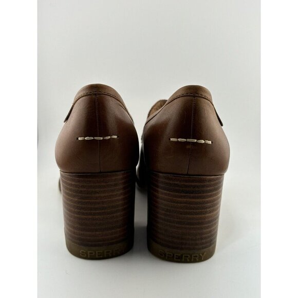 Sperry Women's Size 10 Seaport Penny Heels Tan Shoes Brown Casual Work STS86537 - Picture 6 of 9